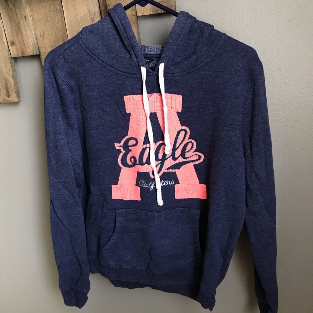 AEO Navy Hooded Seeatshirt